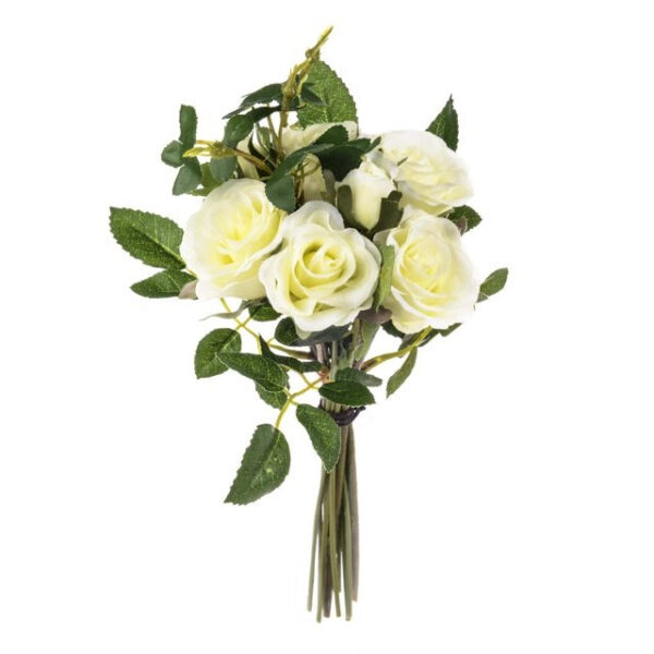 Artificial Rose Pippa Bundle Cream 25 cm