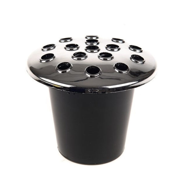 Memorial Long Grave Pot with Silver Lid